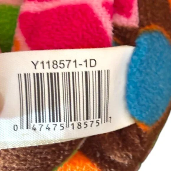 Dan Dee Sock Monkey Dog Plush Toy Peace signs Hippie Love 15" - Picture 8 of 9